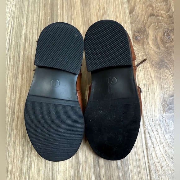 Tip Top Shiny Brown Wingtip Oxfords Toddler Sz 7 LNC - Picture 4 of 6